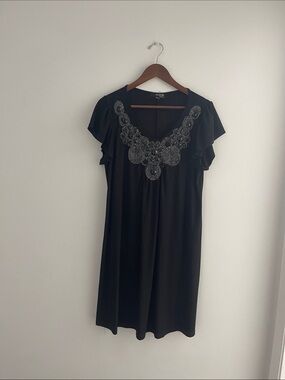 Dress Black Embellished Midi Dress